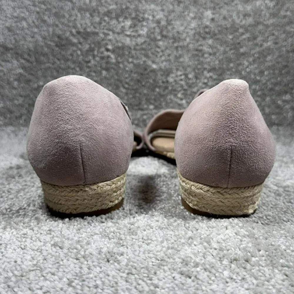 Alex Marie Espadrille Wedge Sandals Leather Mauve‎ Taupe Strappy - Women Size 9M